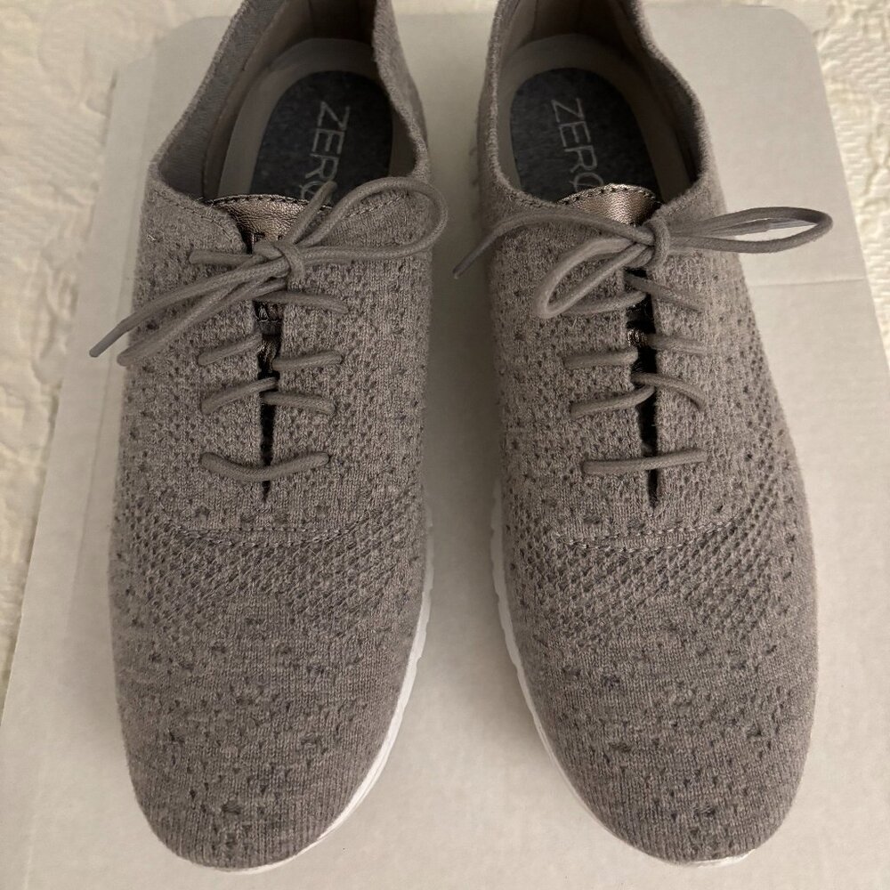 Women's Gray Cole Haan Zerogrand Tie Shoes